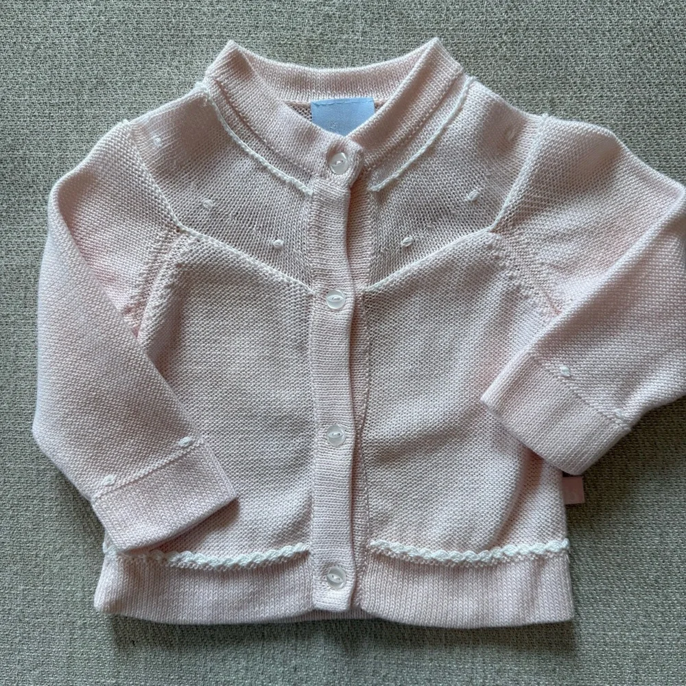 Bella Bliss Baby Girl Pink Knit Cardigan